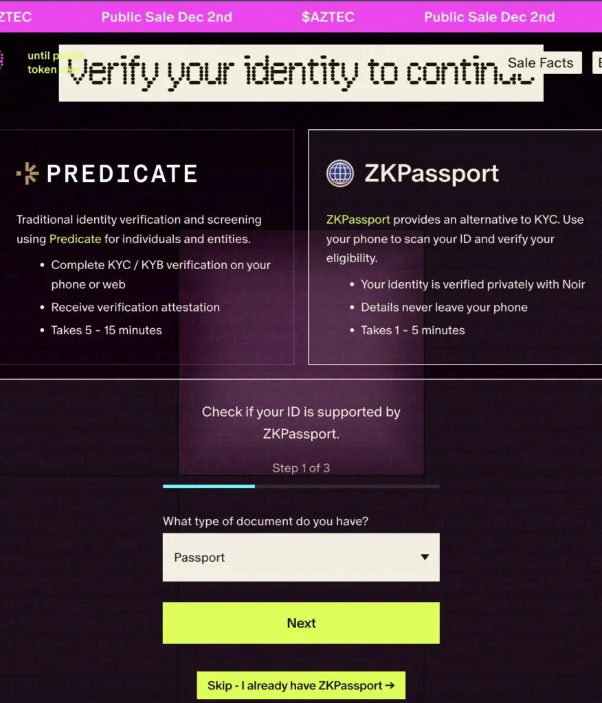 Verify for Token Launch
